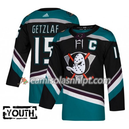 Camisola Anaheim Ducks Ryan Getzlaf 15 Adidas 2018-2019 Alternate Authentic - Criança